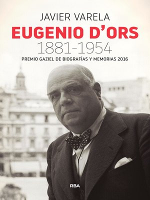 cover image of Eugenio d'Ors 1881-1954